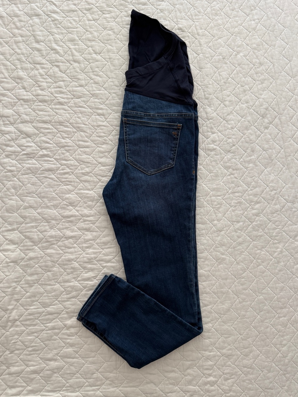Madewell Maternity Skinny Jeans Over Belly Size 27 Dark Wash